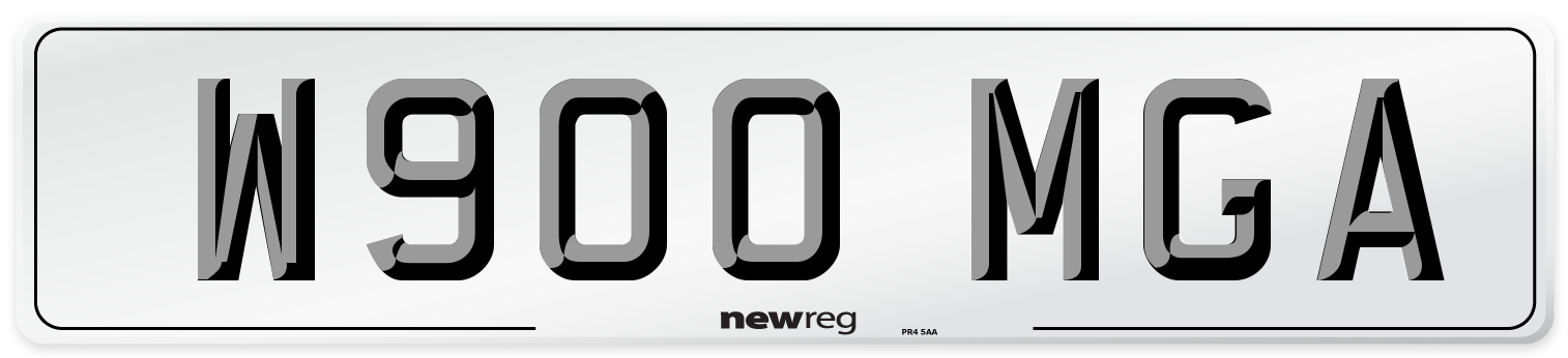 W900 MGA Number Plate from New Reg